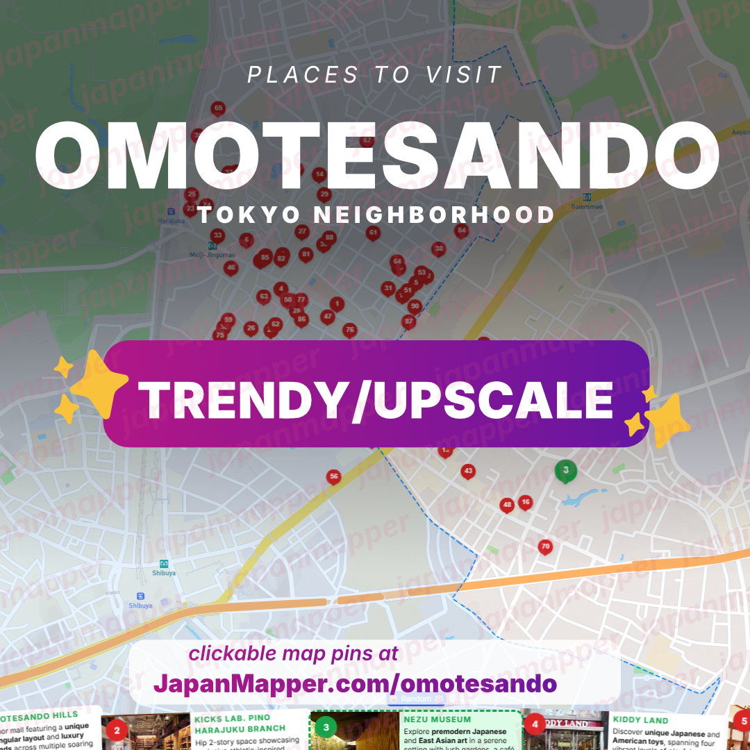 Omotesando, Tokyo Tourist Attraction Spot Map Area Guide